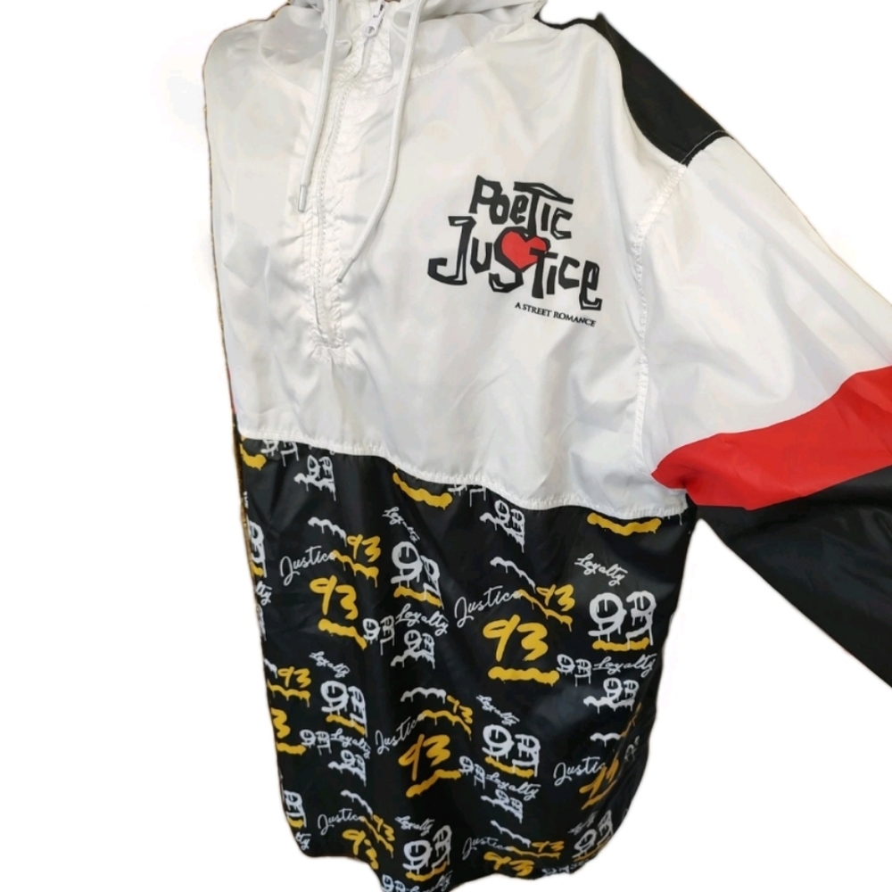 Chemistry Tupac Shakur "Poetic Justice" Windbreaker Jacket Sz M Hip Hop Rap VGUC
